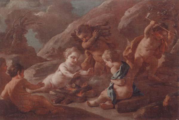 Francesco de mura Allegory of winter oil painting picture